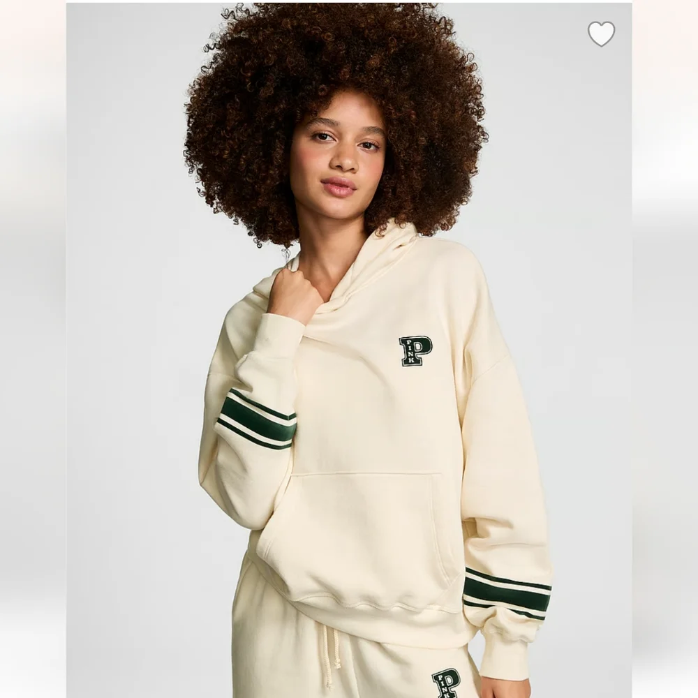 New Victoria secretCotton Fleece Full-Zip Hoodie XL - Picture 2 of 6